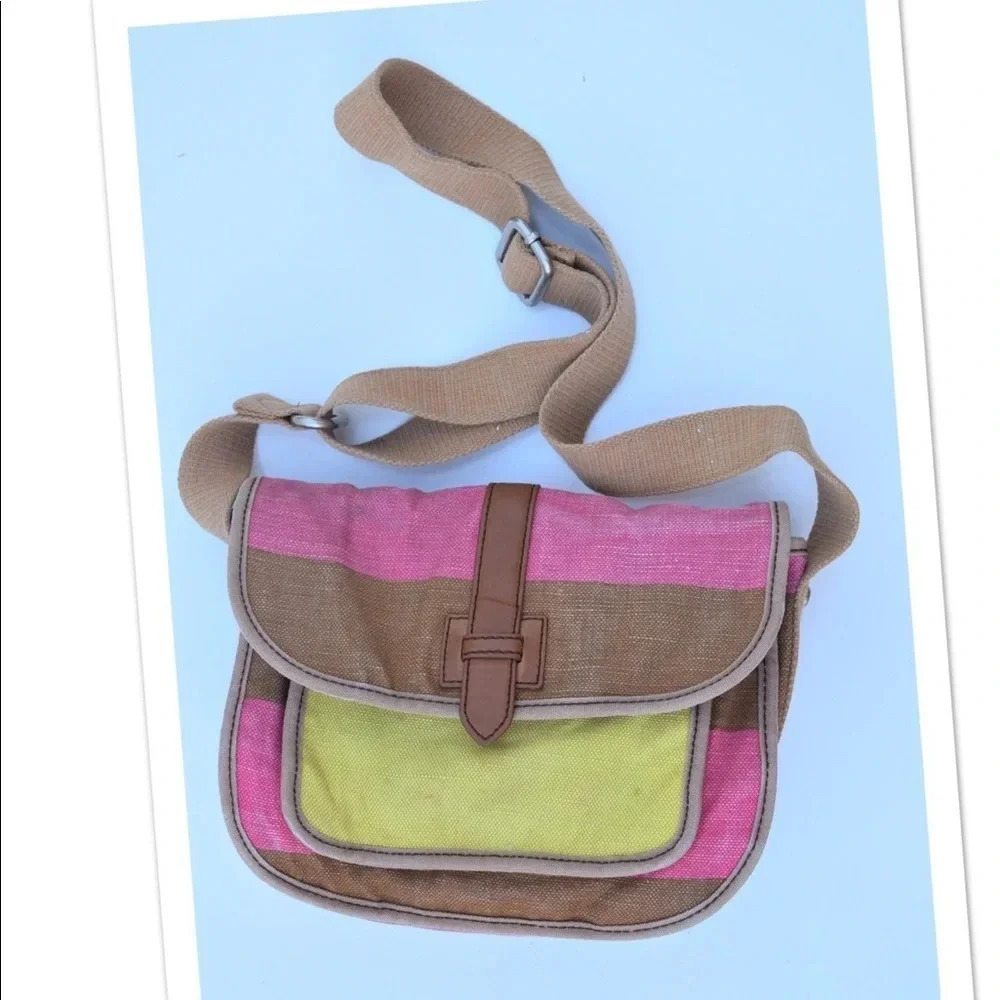 Fossil multi colored cross body bag